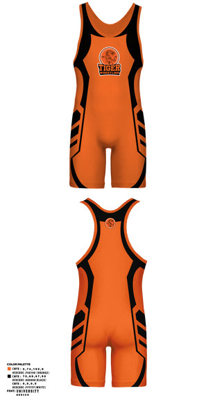 Wrestling Singlet, Tiger Wrestling, Wrestling, Teamtime, Team time, sublimation, custom sports apparel, team uniforms, spirit wear, spiritwear, sports uniforms, custom shirts, team store, custom team store, fundraiser sports, apparel fundraiser