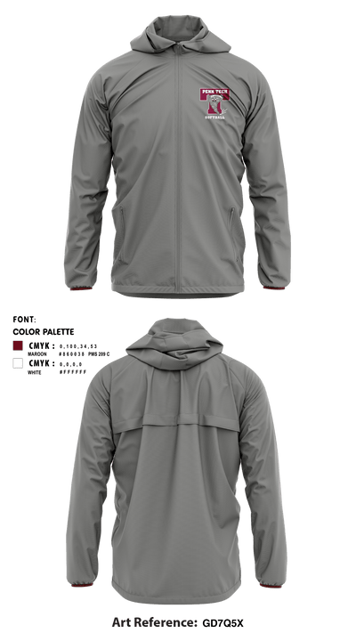 Camden County Technical High School-Pennsauken Campus Softball 60247882 Windbreaker - 4