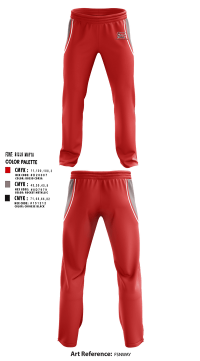 Combs High School Badminton 72881813 Sweatpants - 1