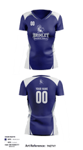 Brimley High School Basketball 92175666 Women's Short Sleeve V-neck Shirt - 1