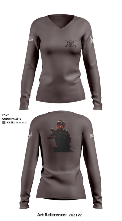 C&N Tactical 73054260 Women's Long Sleeve V-neck Shirt - 1