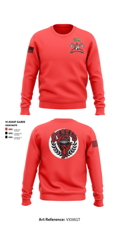 Apache troop 3-73 79297074 Crew Neck Sweatshirt - 1
