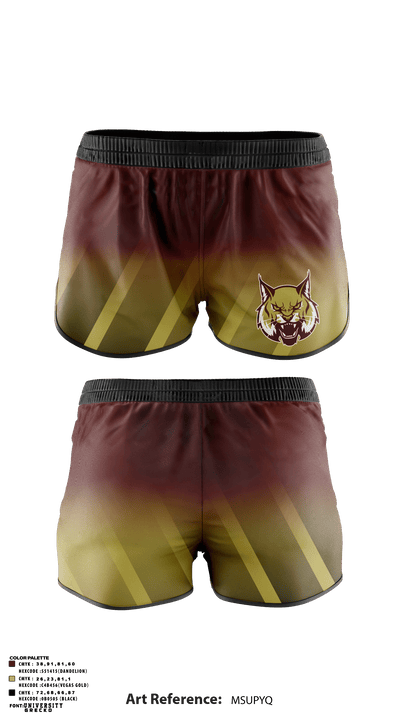 Ninety Six Lady Wildcats 41662288 Track Shorts - 1