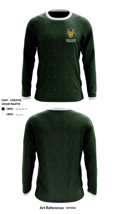 North Adams High School Basketball 43146580 Long Sleeve Performance Shirt - 1