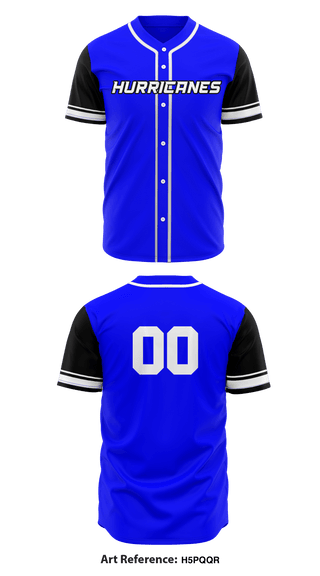 Hurricanes Baseball 17478298 Full Button Baseball Jersey - 1