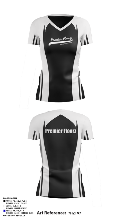 Premier Floorz 75271869 Women's Short Sleeve V-neck Shirt - 1