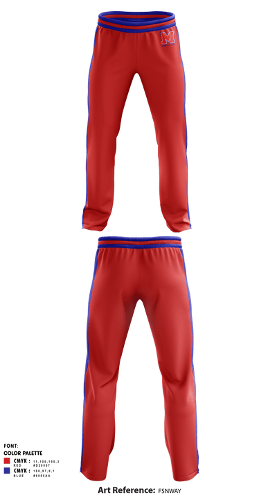 Midway High School Track 35894207 Sweatpants - 1