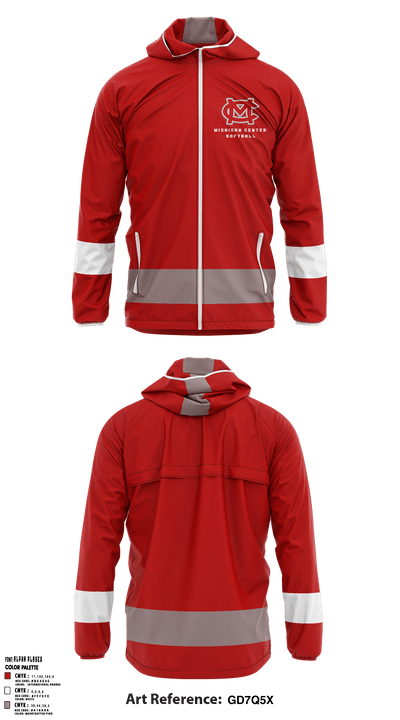 Michigan Center Senior High School Softball 94719254 Windbreaker - 1