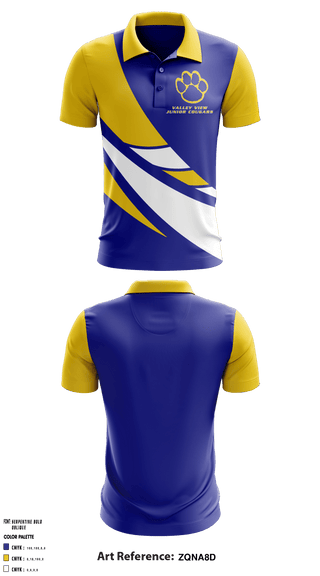 Short Sleeve Performance Polo, Valley View Junior Cougars, School Spirit Store, Teamtime, Team time, sublimation, custom sports apparel, team uniforms, spirit wear, spiritwear, sports uniforms, custom shirts, team store, custom team store, fundraiser sports, apparel fundraiser