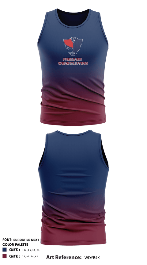 Tank Top, Freedom Girls Weightlifting, Spirit Store, Teamtime, Team time, sublimation, custom sports apparel, team uniforms, spirit wear, spiritwear, sports uniforms, custom shirts, team store, custom team store, fundraiser sports, apparel fundraiser
