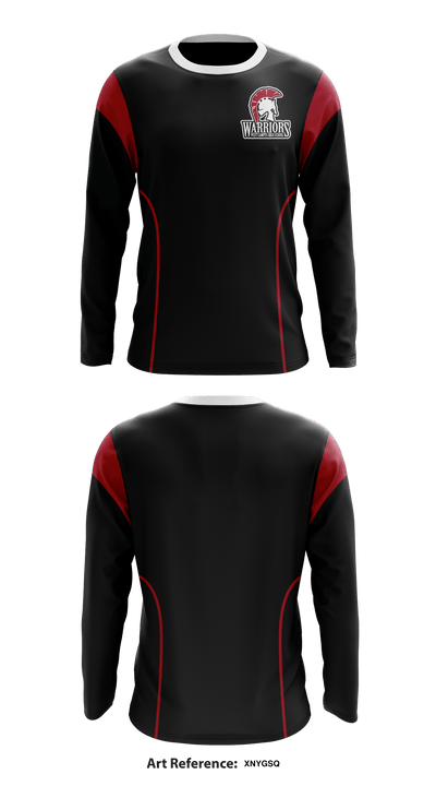 West Campus High School Basketball 96824398 Long Sleeve Shooting Shirt - 1