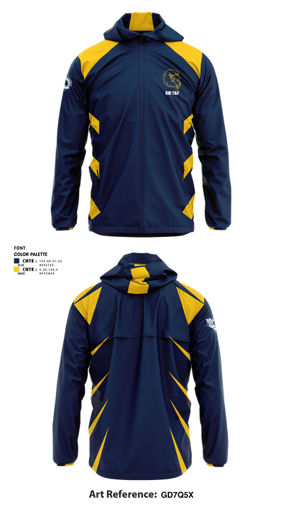 George Washington track and field 9961451 Windbreaker - 7