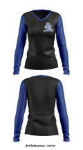 Aurora University Hockey 39533744 Women's Long Sleeve V-neck Shirt - 1