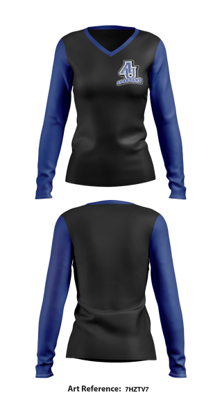 Women's Long Sleeve Vneck Shirt, Aurora University Hockey, Hockey, Teamtime, Team time, sublimation, custom sports apparel, team uniforms, spirit wear, spiritwear, sports uniforms, custom shirts, team store, custom team store, fundraiser sports, apparel fundraiser