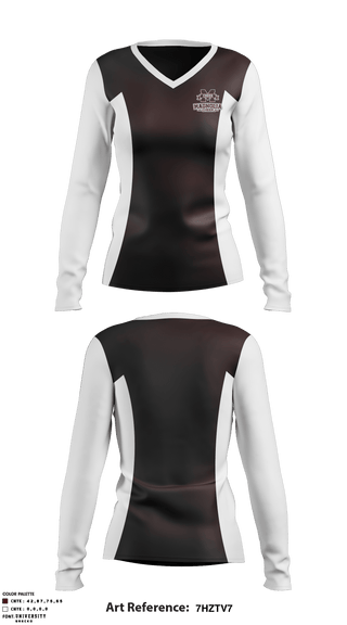Women's Long Sleeve Vneck Shirt, Magnolia High School Cheer, School Spirit Store, Teamtime, Team time, sublimation, custom sports apparel, team uniforms, spirit wear, spiritwear, sports uniforms, custom shirts, team store, custom team store, fundraiser sports, apparel fundraiser