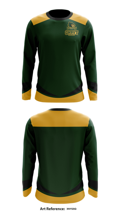 GNBVT Bears Hockey 77467722 Long Sleeve Performance Shirt - 1