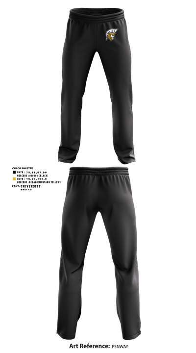 Green Sea Floyds High School Track 80656358 Sweatpants - 1