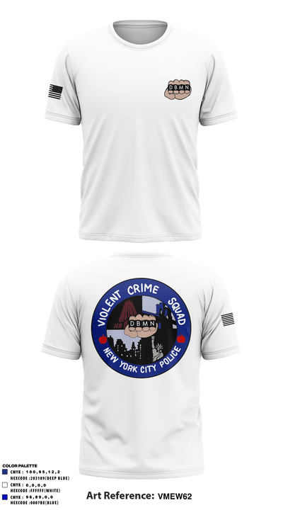 Violent crime squad 63022699 Short Sleeve Performance Shirt - 2