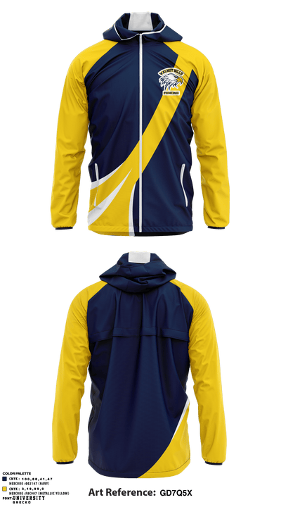 Walnut Hills High School Fencing 18535629 Windbreaker - 1