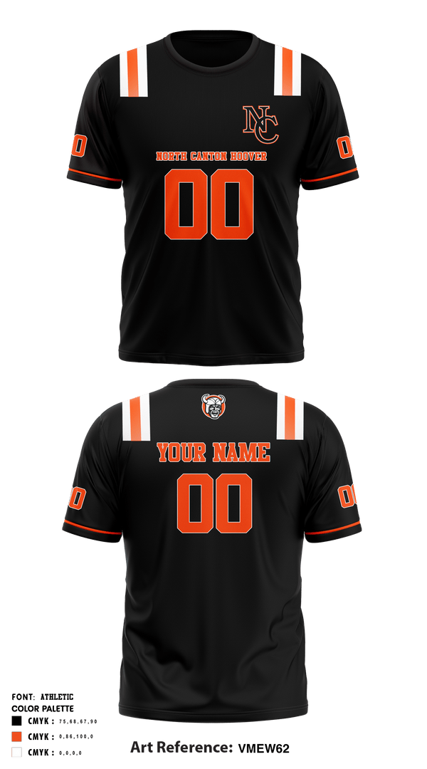 Short Sleeve Performance Shirt, North Canton Hoover Football, Football, Teamtime, Team time, sublimation, custom sports apparel, team uniforms, spirit wear, spiritwear, sports uniforms, custom shirts, team store, custom team store, fundraiser sports, apparel fundraiser