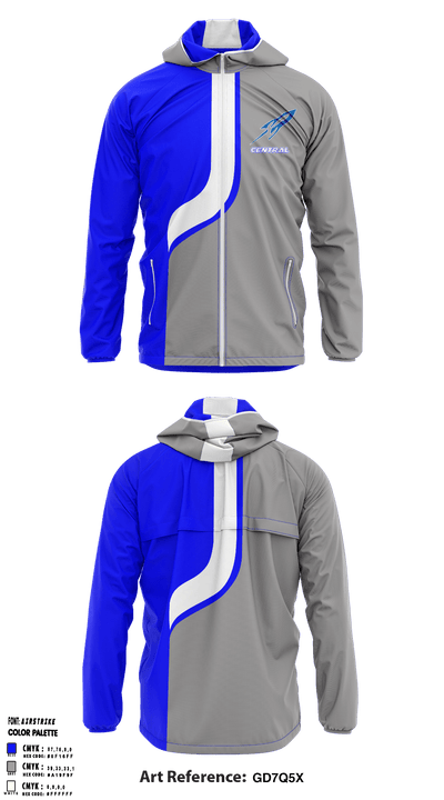 Central High School 54866943 Windbreaker - 1