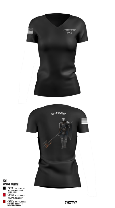 Rogue Nation 3308114 Women's Short Sleeve V-neck Shirt - 1