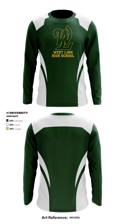 West Linn High School Cheer 56753773 Long Sleeve Performance Shirt - 1