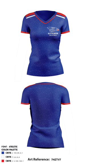 Women's Short Sleeve Vneck Shirt, Hutchinson Community College Volleyball, Women's Volleyball, Teamtime, Team time, sublimation, custom sports apparel, team uniforms, spirit wear, spiritwear, sports uniforms, custom shirts, team store, custom team store, fundraiser sports, apparel fundraiser