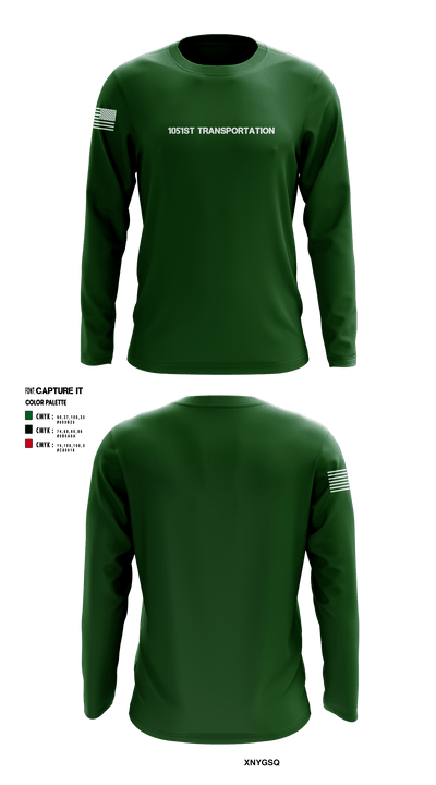 1051st Transportation 729902 Long Sleeve Performance Shirt - 1