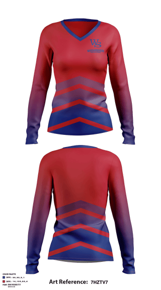 Women's Long Sleeve Vneck Shirt, Williamsville South High School Volleyball, Men's Volleyball, Teamtime, Team time, sublimation, custom sports apparel, team uniforms, spirit wear, spiritwear, sports uniforms, custom shirts, team store, custom team store, fundraiser sports, apparel fundraiser