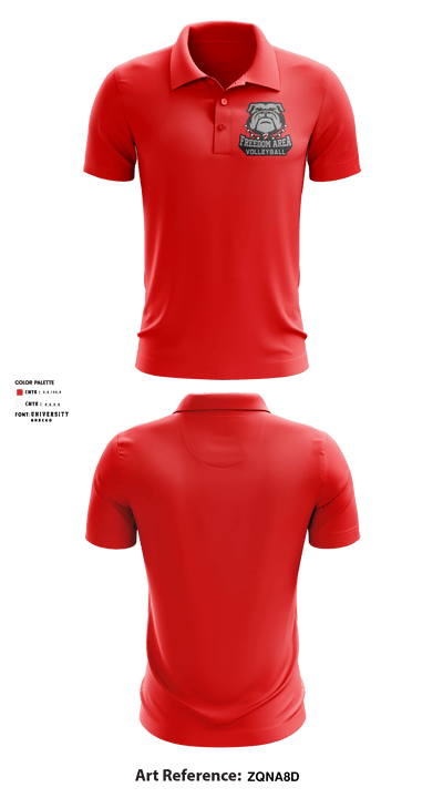 Freedom Area High School Volleyball 30265976 Short Sleeve Performance Polo - 2