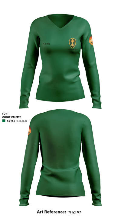 415th MP DET 84570545 Women's Long Sleeve V-neck Shirt - 1