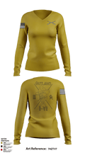 3rd Platoon Outlaws 57777310 Women's Long Sleeve V-neck Shirt - 1