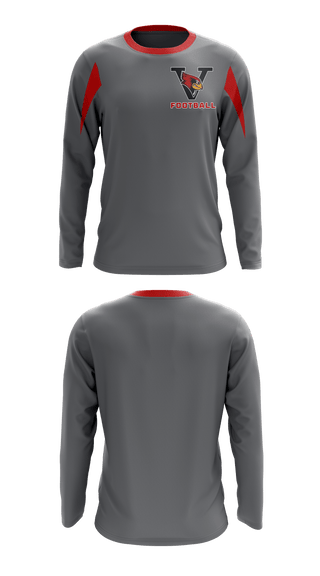 Long Sleeve Performance Shirt, Verdigris Youth Football and Cheer, Football, Teamtime, Team time, sublimation, custom sports apparel, team uniforms, spirit wear, spiritwear, sports uniforms, custom shirts, team store, custom team store, fundraiser sports, apparel fundraiser