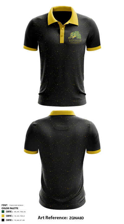 Baton Rouge Magnet High School Gymnastics 22417261 Short Sleeve Performance Polo - 2