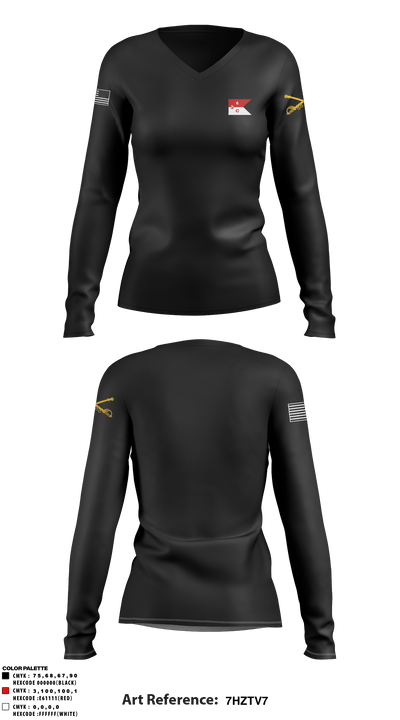 Kraken Troop 11839829 Women's Long Sleeve V-neck Shirt - 7