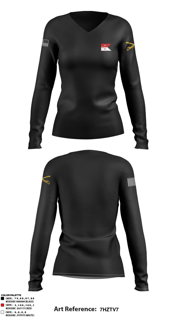 Women's Long Sleeve Vneck Shirt, , Army, Teamtime, Team time, sublimation, custom sports apparel, team uniforms, spirit wear, spiritwear, sports uniforms, custom shirts, team store, custom team store, fundraiser sports, apparel fundraiser