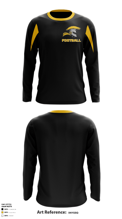 Waupun Warrior Football 75586591 Long Sleeve Shooting Shirt - 1