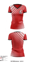 Canton Gymnastics 80446847 Women's Short Sleeve V-neck Shirt - 1