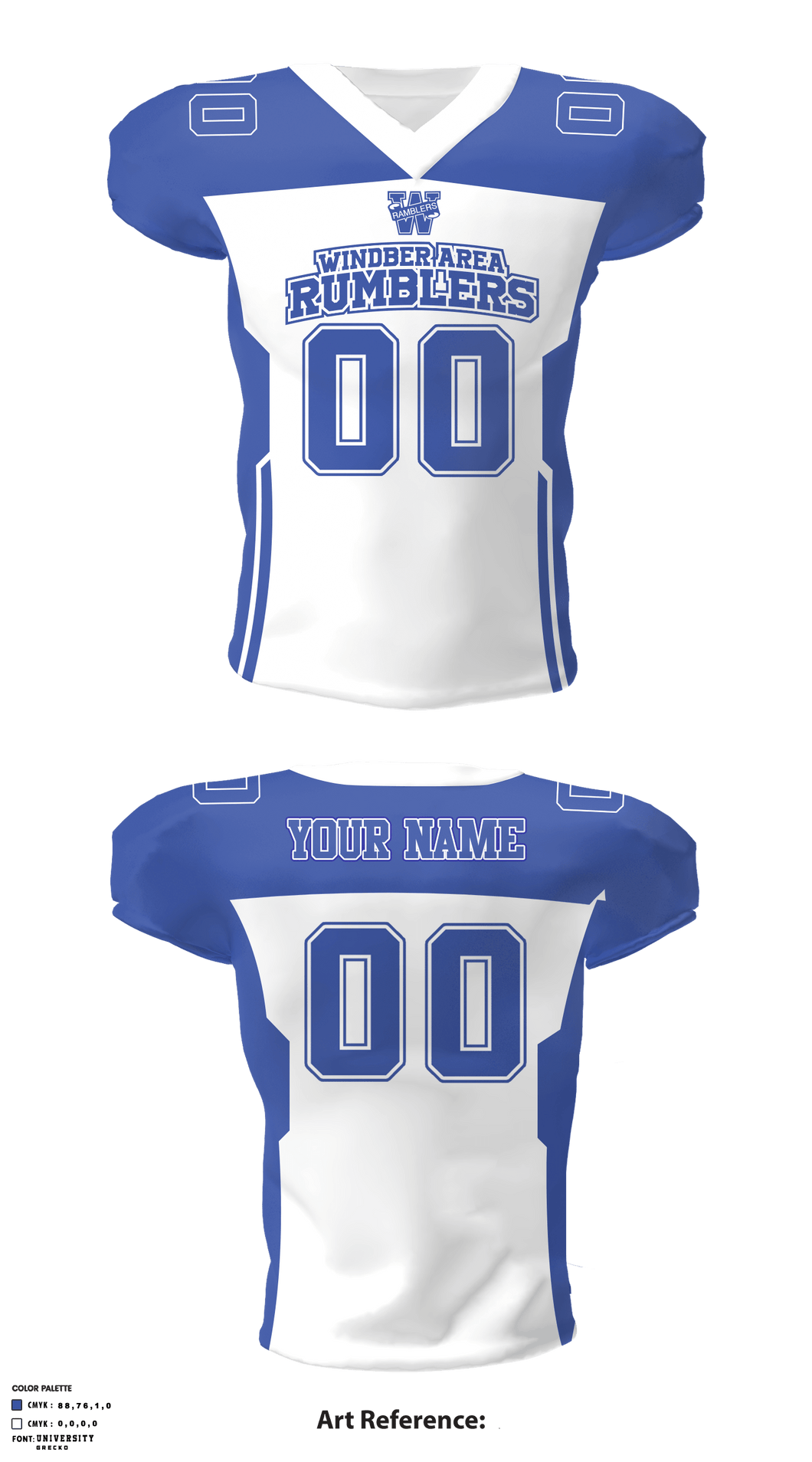 Football Jersey with Team Name & Number - Personalized Spiritwear