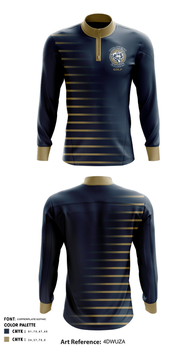 Tri-West High School Golf 24318444 Quarter Zip Jacket - 1