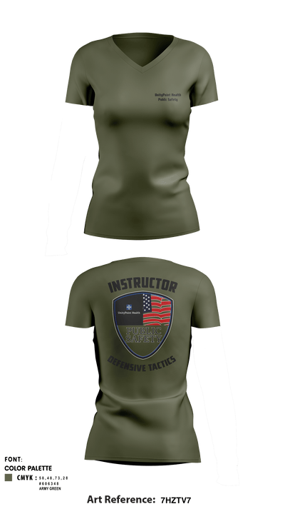 Public Safety 33163399 Women's Short Sleeve V-neck Shirt - 1