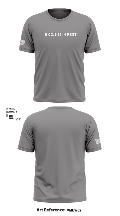 B Co/1-29 IN REGT 97959720 Short Sleeve Performance Shirt - 1