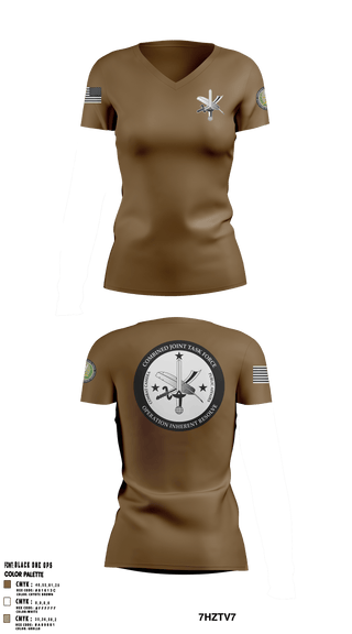 Women's Short Sleeve Vneck Shirt, , Army, Teamtime, Team time, sublimation, custom sports apparel, team uniforms, spirit wear, spiritwear, sports uniforms, custom shirts, team store, custom team store, fundraiser sports, apparel fundraiser