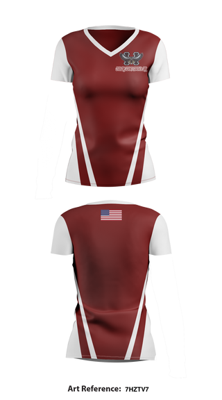 Highlands softball 75063059 Women's Short Sleeve V-neck Shirt - 1