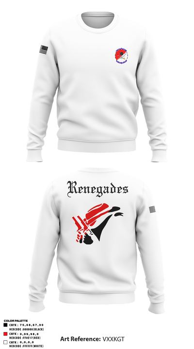 Alpha Troop 2-6 Cav Renegades 60114489 Crew Neck Sweatshirt - 3