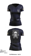 137th Echo Company 62214635 Women's Short Sleeve V-neck Shirt - 1