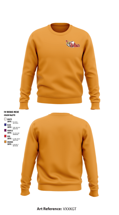 B Buzz Baseball League 70409945 Crew Neck Sweatshirt - 6