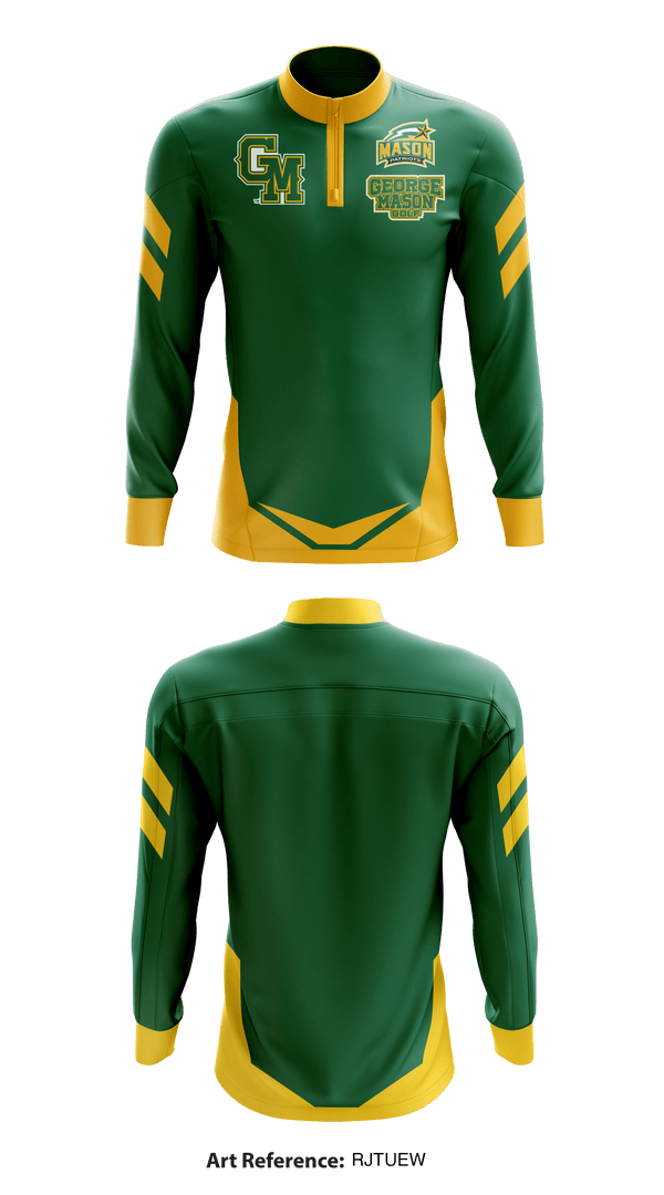 Quarter Zip Jacket, George Mason University, Golf, Teamtime, Team time, sublimation, custom sports apparel, team uniforms, spirit wear, spiritwear, sports uniforms, custom shirts, team store, custom team store, fundraiser sports, apparel fundraiser