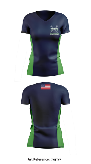 Windermere Boy Lacrosse 12838327 Women's Short Sleeve V-neck Shirt - 1